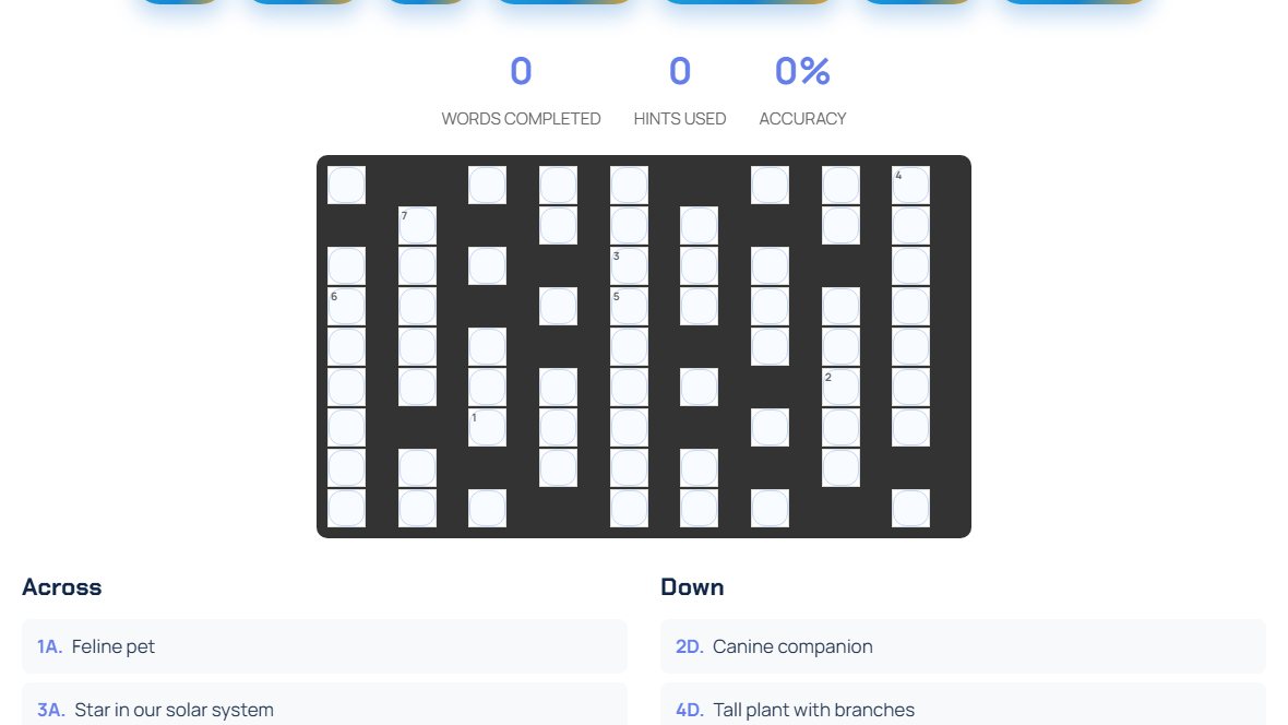 crossword puzzle gameplay preview